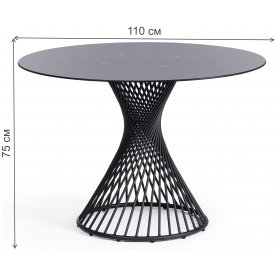 Стеклянный стол Bertoia/Бертоя мод. gt21 110х110х75