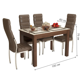 Стеклянный стол Бруно 1000 х 600