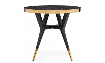 Деревянный стол Selina 80х72 black / gold