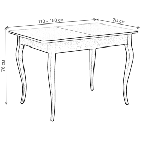 Стеклянный стол DikLine M110