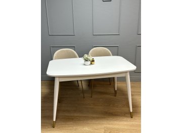 Обеденный стол KENNER K1200 венге/стекло белое сатин