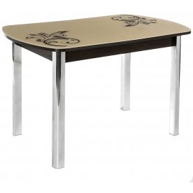 Стол Monro венге / кремовое стекло рисунок 4