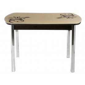 Стол Monro венге / кремовое стекло рисунок 4