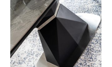 Стеклянный стол Cortez 160 серый керамический / матовый антрацит