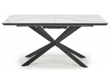 Раздвижной стол Орси 160-200/90/76 белый мрамор / темно-серый / черный