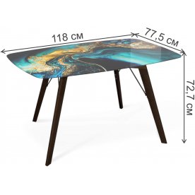 Стеклянный стол SHT-TU9-2/TT32 118/77