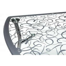 Стол стеклянный А6С-2 рисунок серый