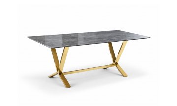 Керамический стол Дориан серый мрамор