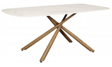 Керамический стол Монтерро 160 белый мрамор