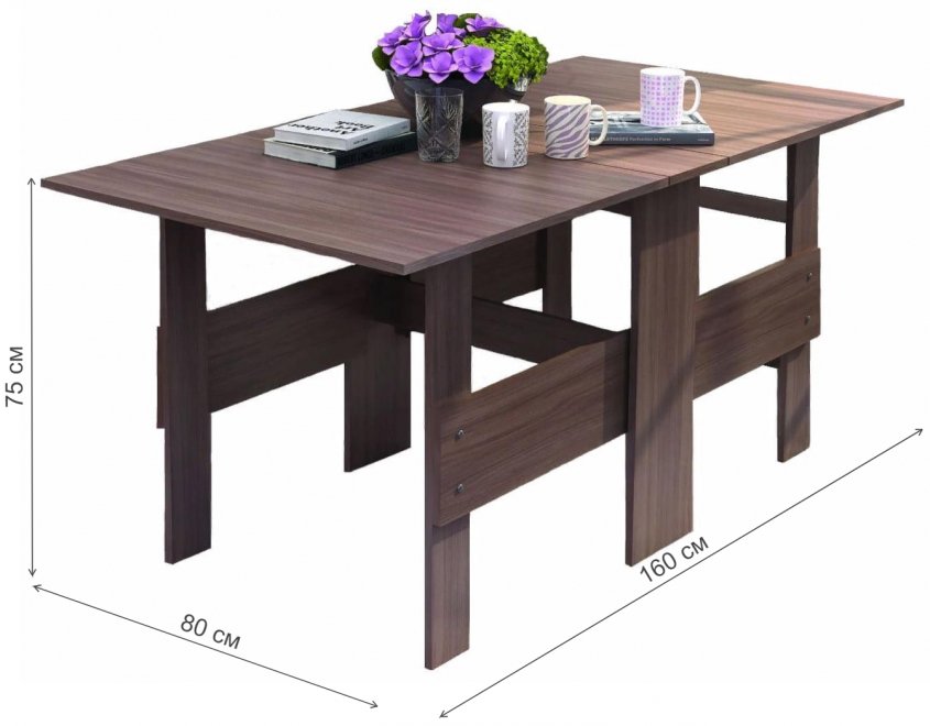 Стол-книжка Стандарт шимо темный