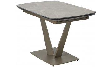 Стол на тумбе Alarti matt latte stone solid ceramic / taupe