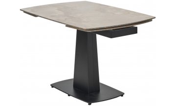 Керамический стол Balde 140 gloss amber jade solid ceramic / black