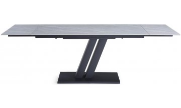 Керамический стол Allore 160 см серая керамика / черный