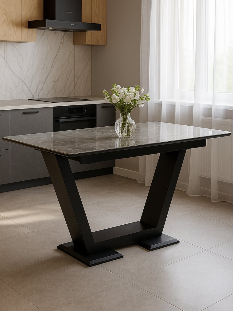 Стол на тумбе Иматра 140(180)х80х76 baolai / черный