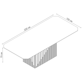 Стол на тумбе Menorca MDI.DT.MN.8