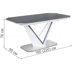 Стол на тумбе Valerio Ceramic 160