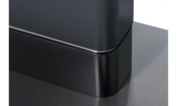 Керамический стол Pallas 160 серый мрамор / черный матовый