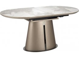 Керамический стол Robinson бежевый мрамор / капучино / черный