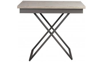 Стол-трансформер Apollo D31/S59 белый мрамор / серебро