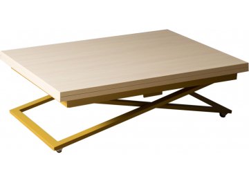 Журнальный столик Левмар Compact D31/S90 выбеленный дуб / золото