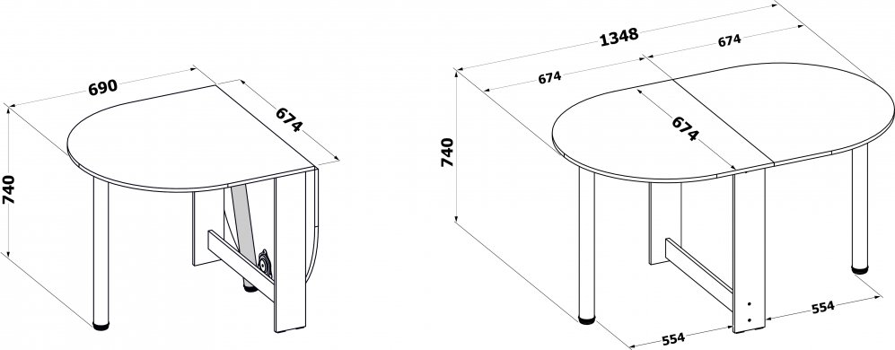 Стол-книжка СП-18 лдсп белый