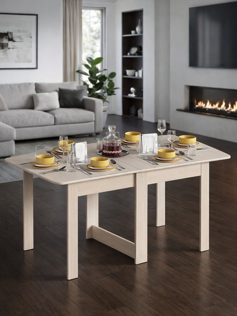 Стол обеденный раздвижной СтК4 дуб молочный