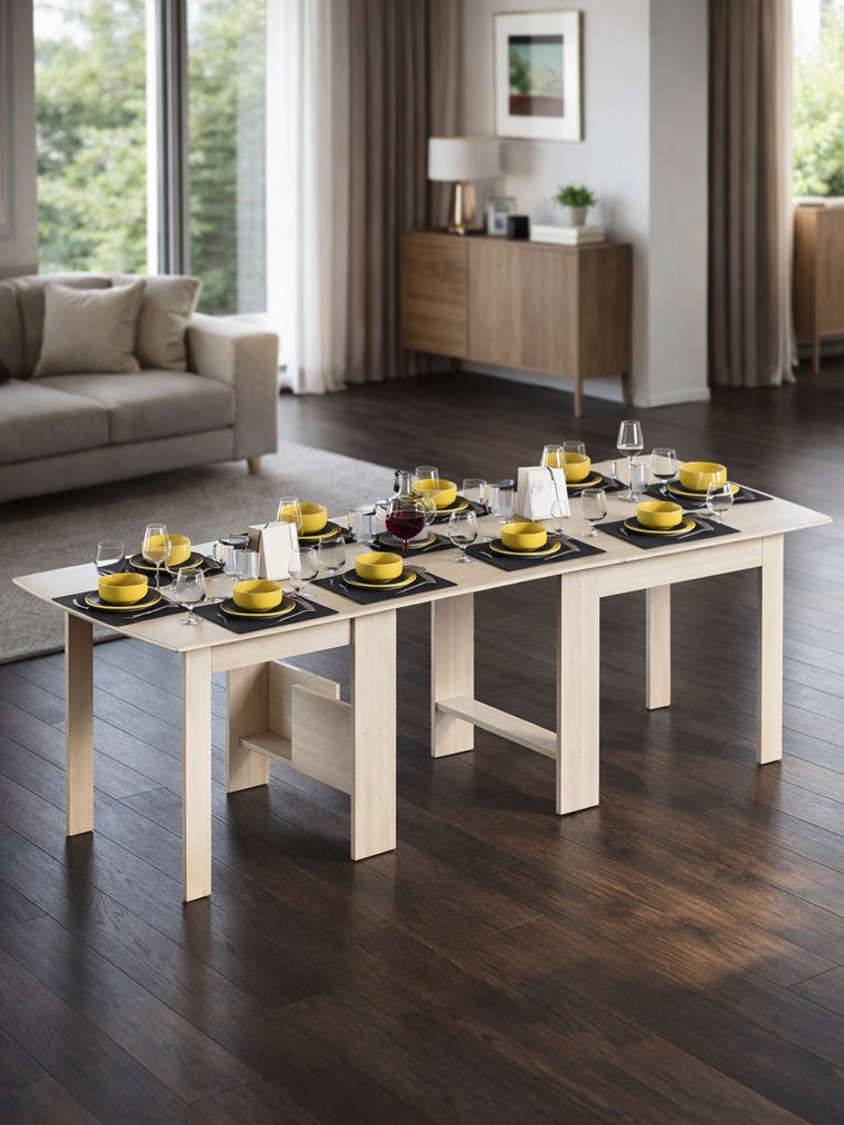 Стол обеденный раздвижной СтК7 дуб молочный