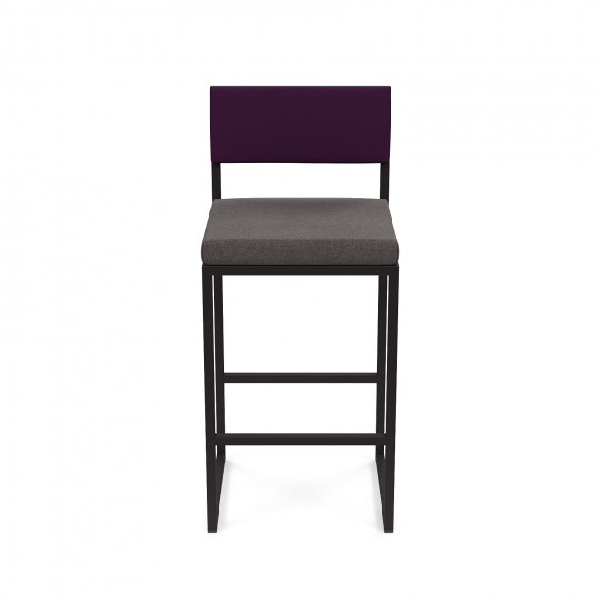 Барный стул Барнс-65 (400*400*650/900) grey lunar/violet/черный