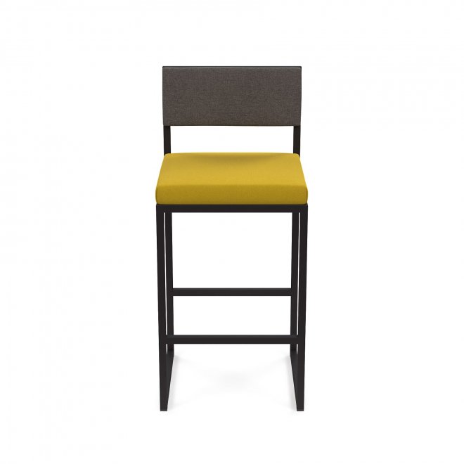 Барный стул Барнс-65 (400*400*650/900) ricco/grey lunar/черный