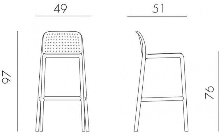 Барный стул 003/4034402000 антрацит