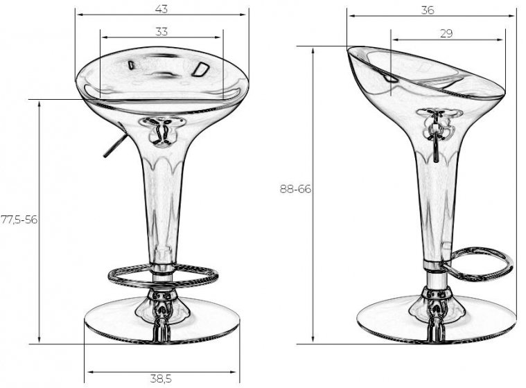 Барный стул Bomba оранжевый / хром