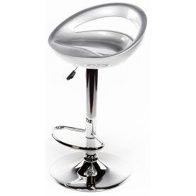 Барный стул Alfa серебристый