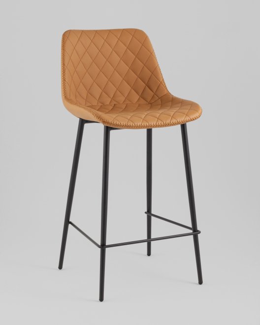 Барный стул Аркен, экокожа, коричневый