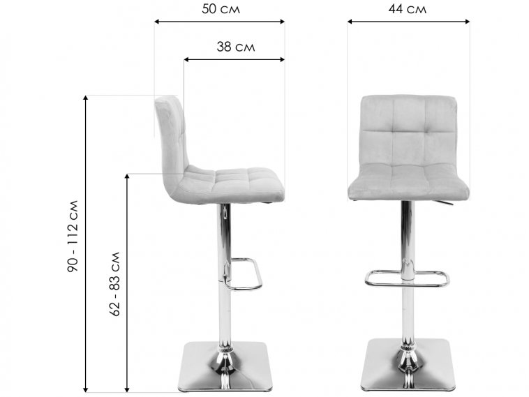 Барный стул Amazon велюр тауп