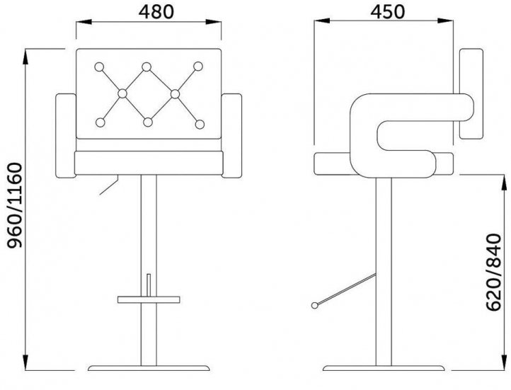 Барный стул Elton экокожа черный
