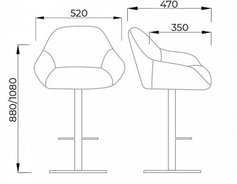 Барный стул Lisbon велюр баклажан