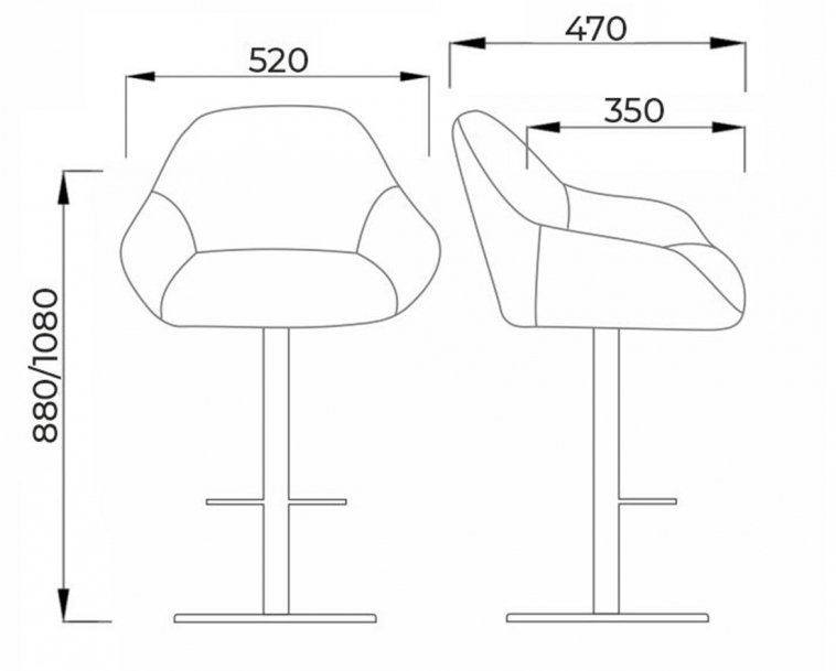 Барный стул Lisbon велюр черный