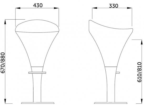 Барный стул Bomba серебряный