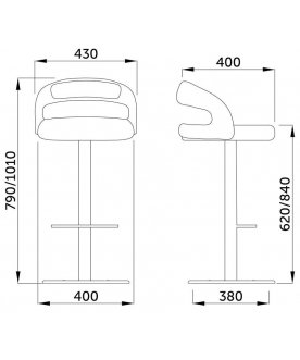 Барный стул Bruno черный / хром