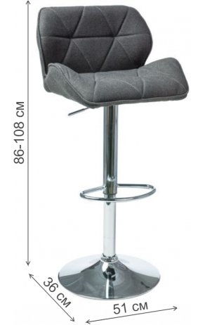 Барный стул C122 темно-серый