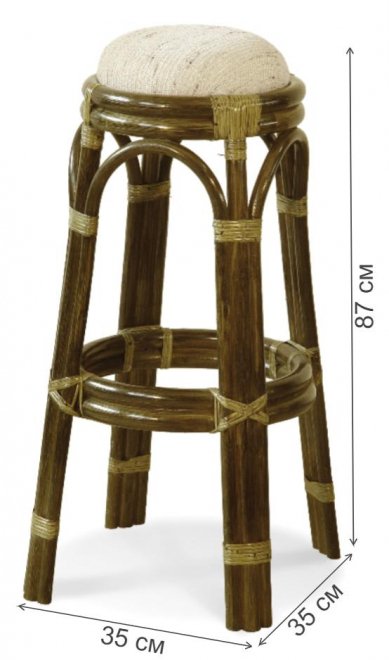 Барный стул Calamus Rotan 04/22 олива