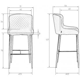 Барный стул 8297-LML Christian'75