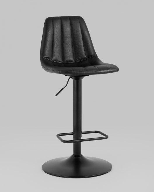 Барный стул Алгор, экокожа, чёрный