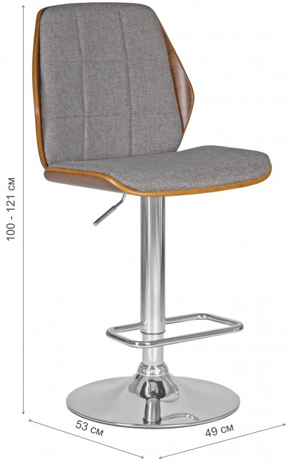 Барный стул Peter серый