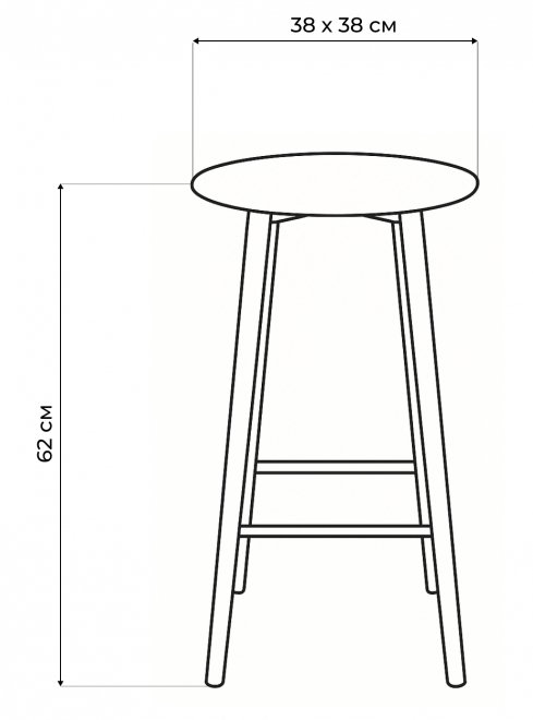 Полубарный стул Гангток катания флам / черный матовый