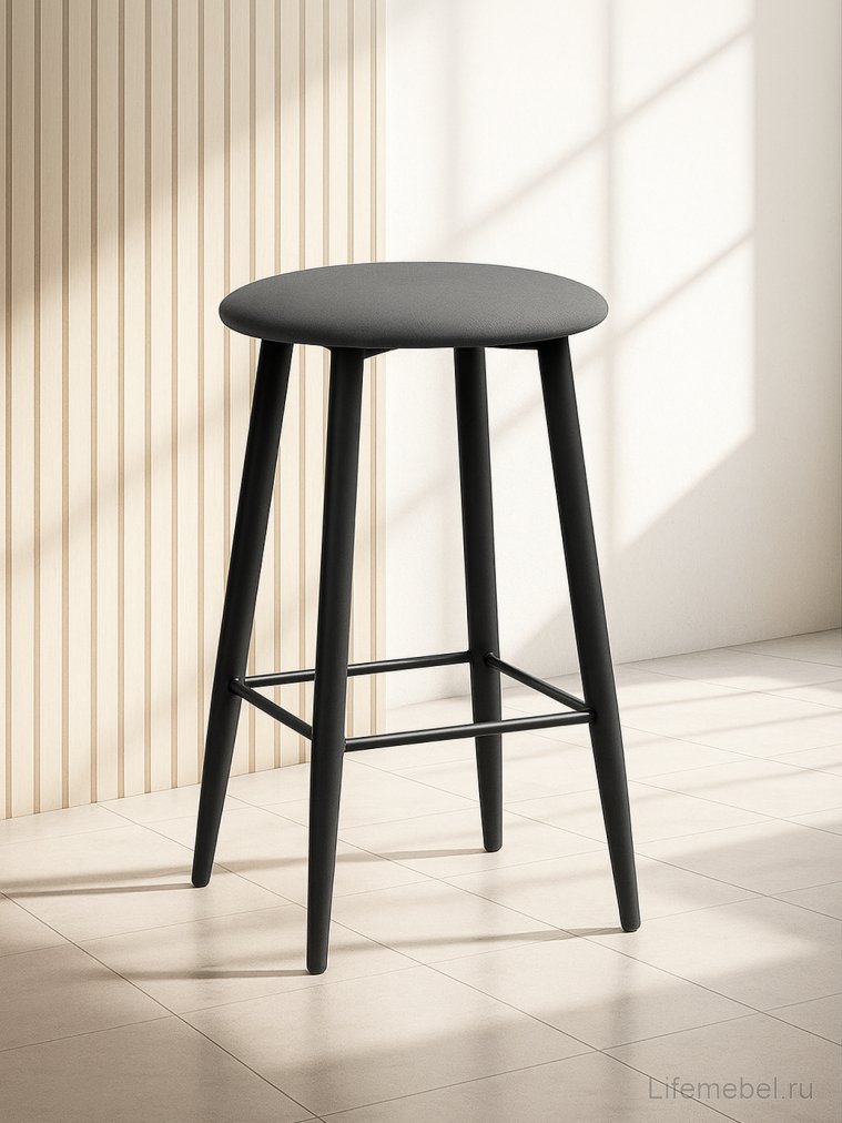 Полубарный стул Гангток катания графит / черный матовый