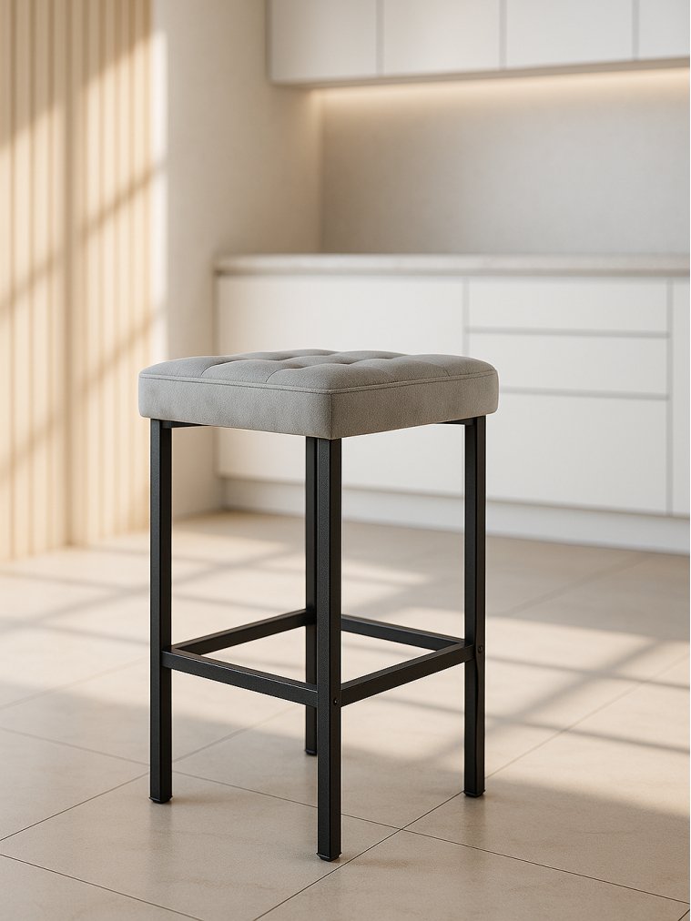 Полубарный стул Лофт мадера 20 / черный матовый