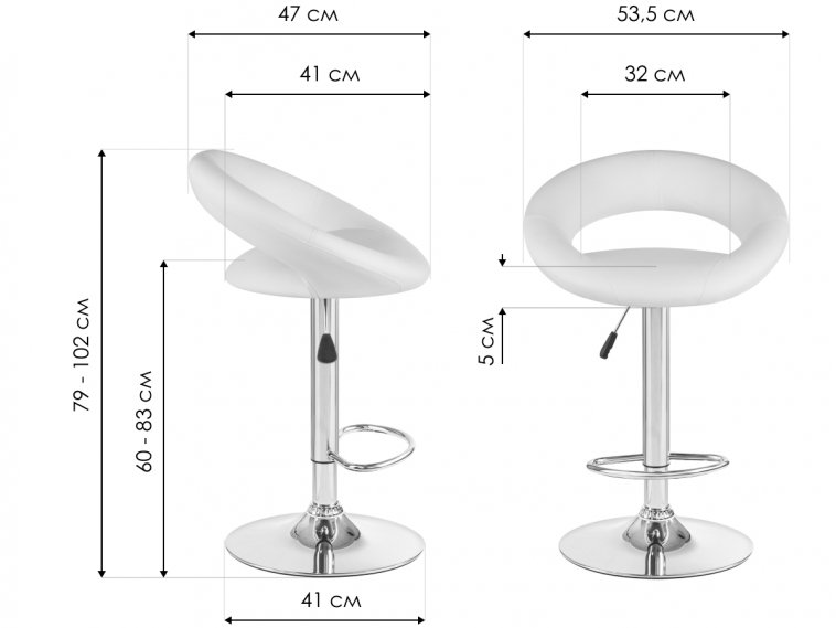 Барный стул 5001-LM Mira зеленый / хром