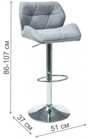 Барный стул C122 серый