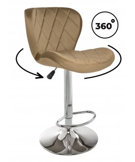 Стул барный Porch dark beige / chrome